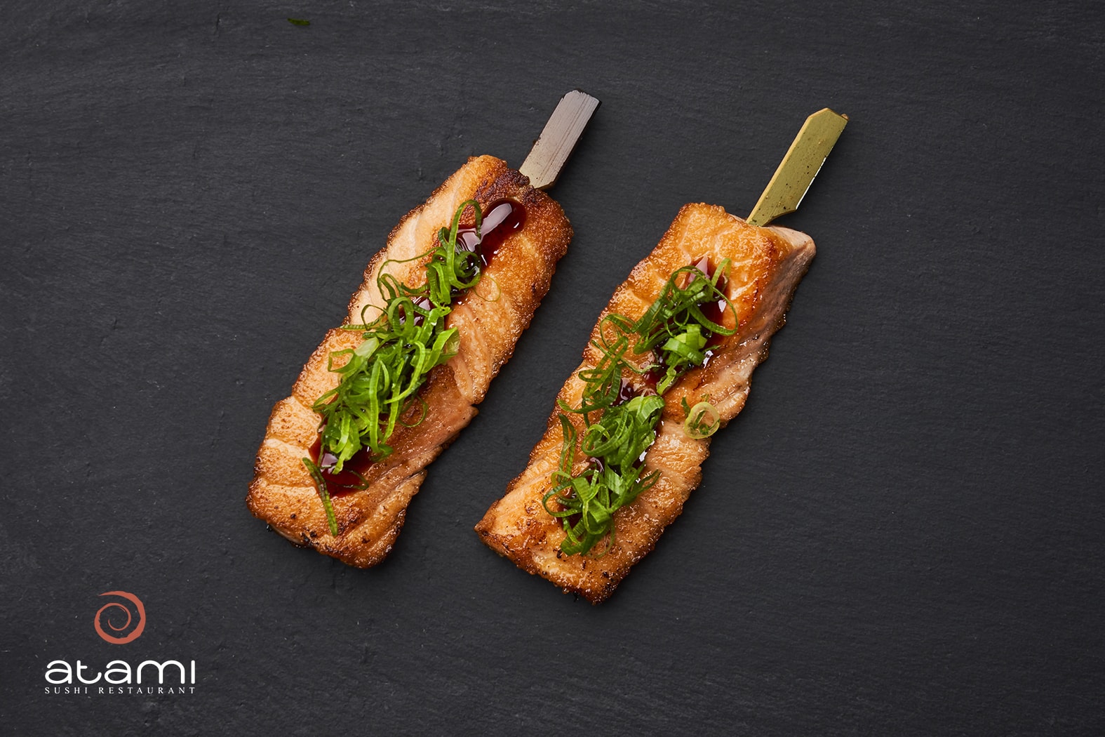 Atami210 210. Laks Med Forårsløg Og Teriyaki Sauce - Billede 1